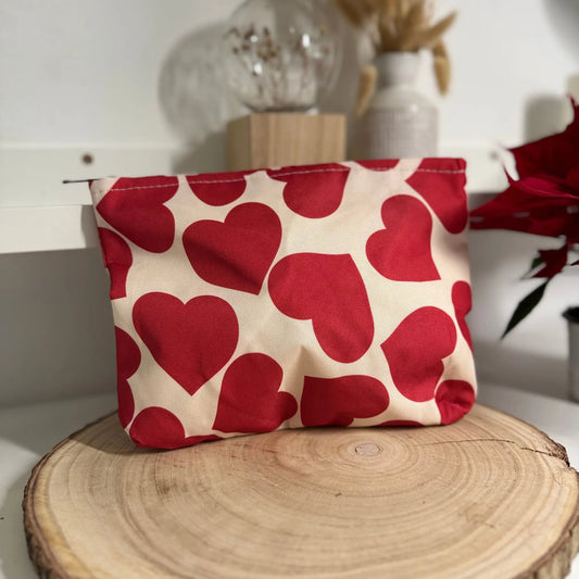 Trousse de toilette motif cœur Mundo