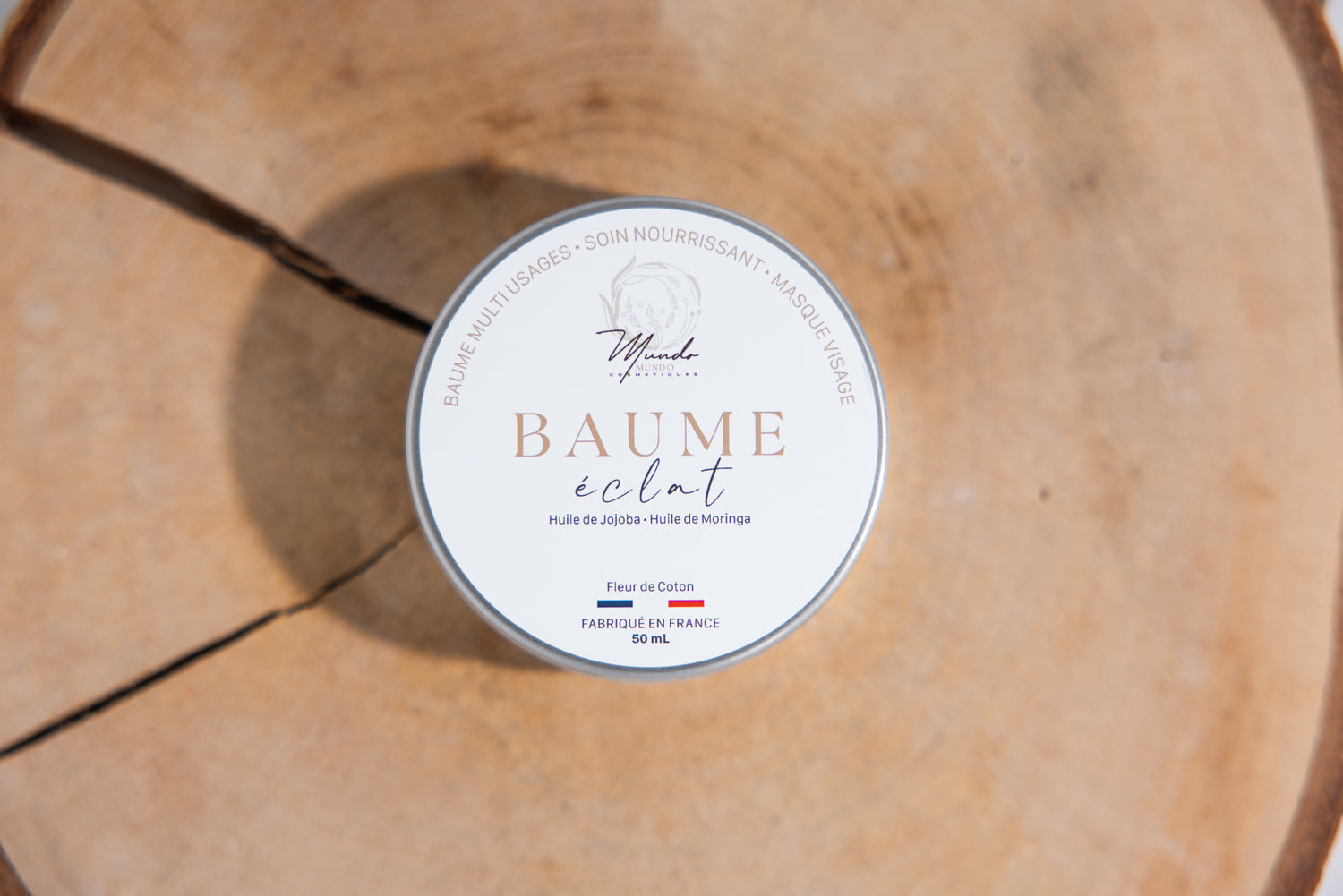 image du baume éclat Mundo avec son couvercle
