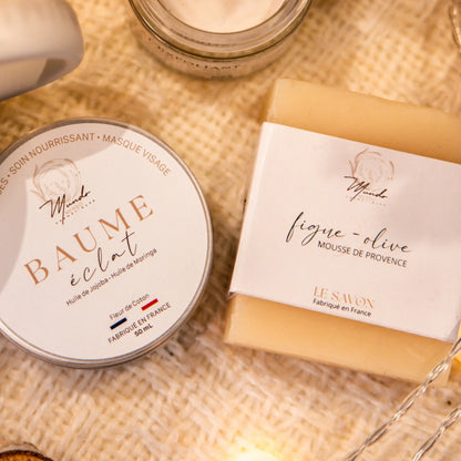 Coffret Petit Bonheur – Baume Multi-usage & Savon Figue Olive – Soins Naturels Mundo