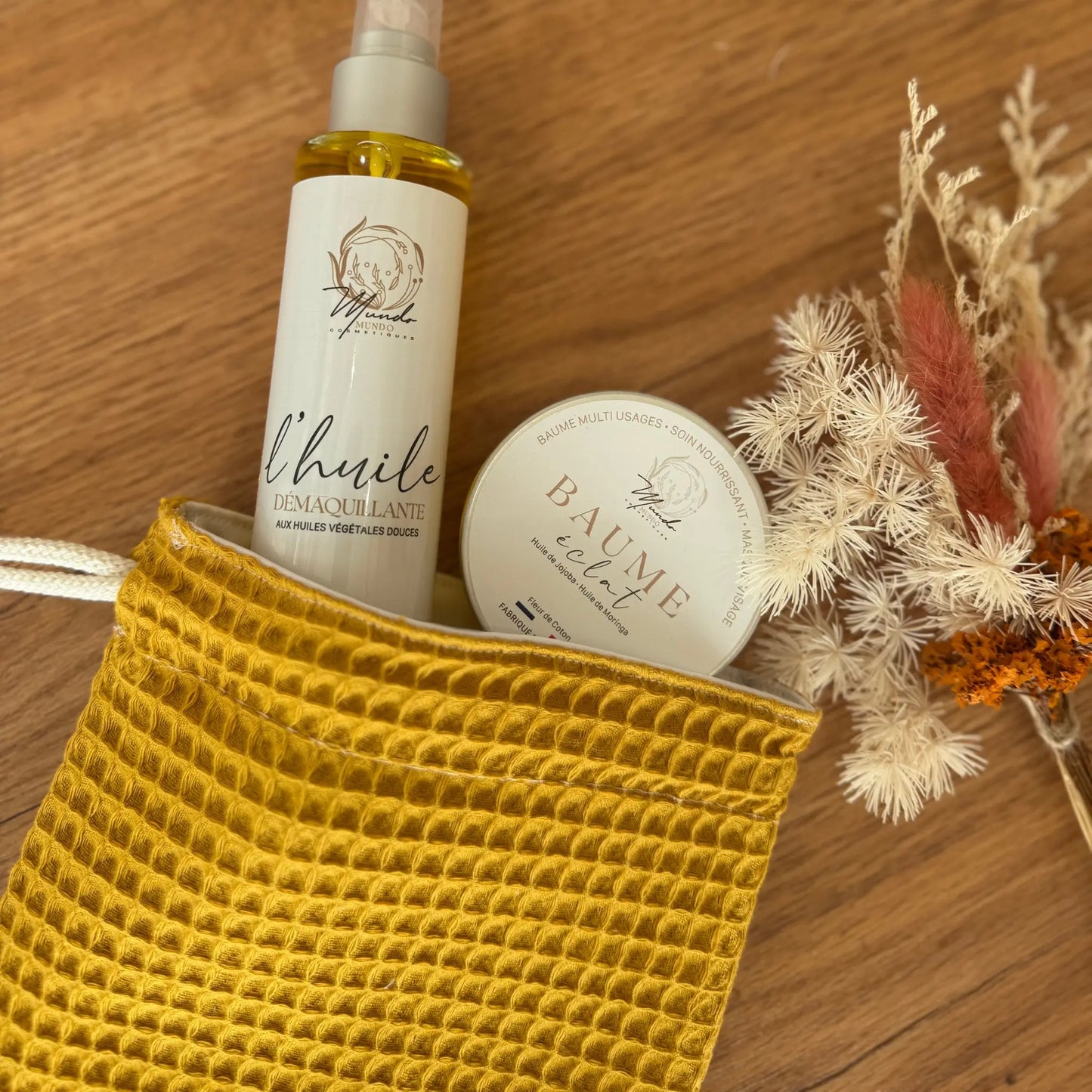 Pochon imperméable en gaze de coton fait main Mundo