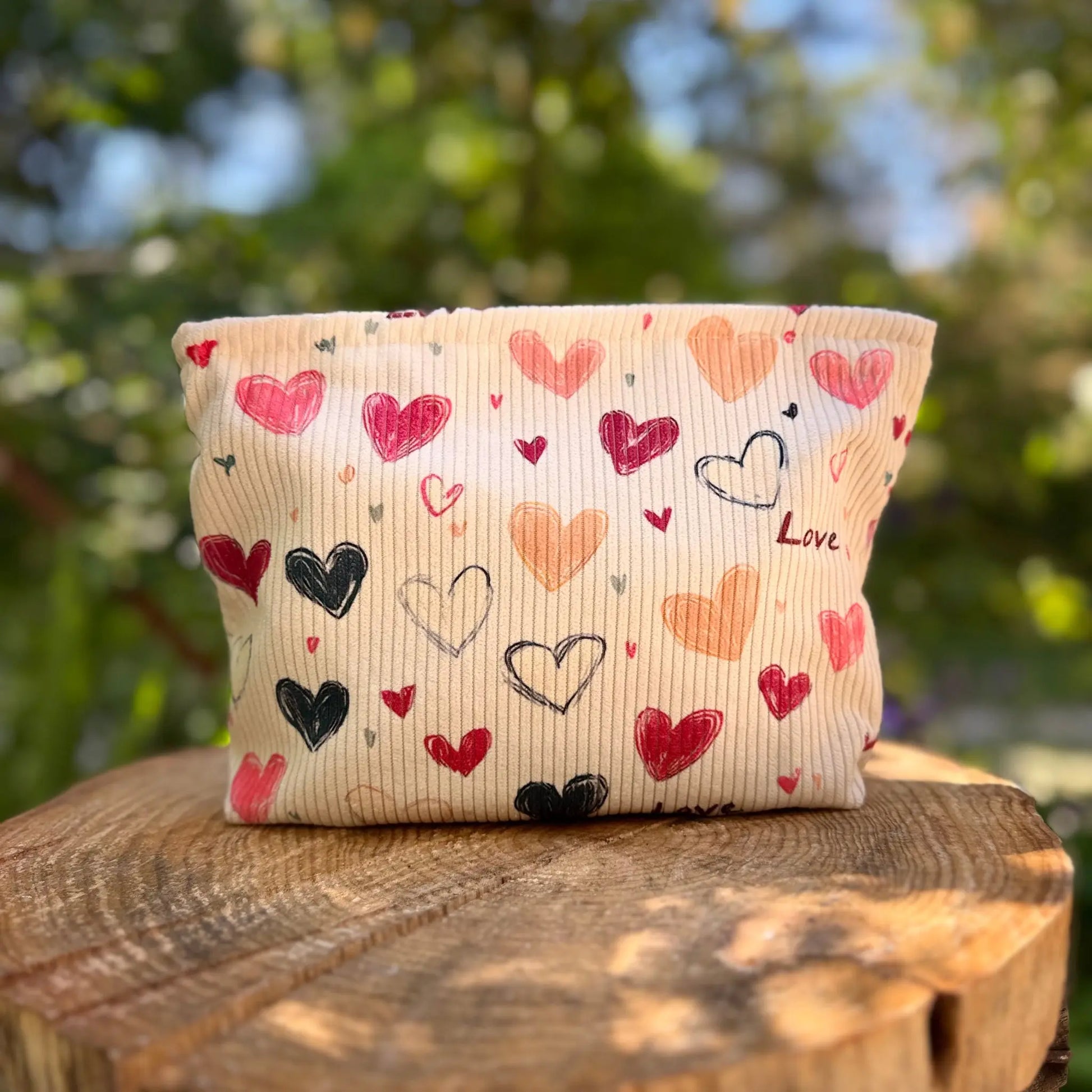 Trousse de toilette motif cœurs Mundo