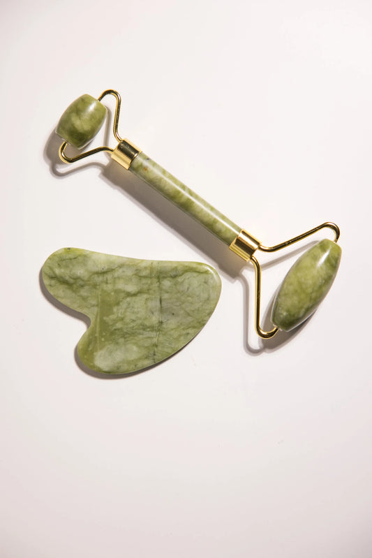 Rouleau de jade et gua sha