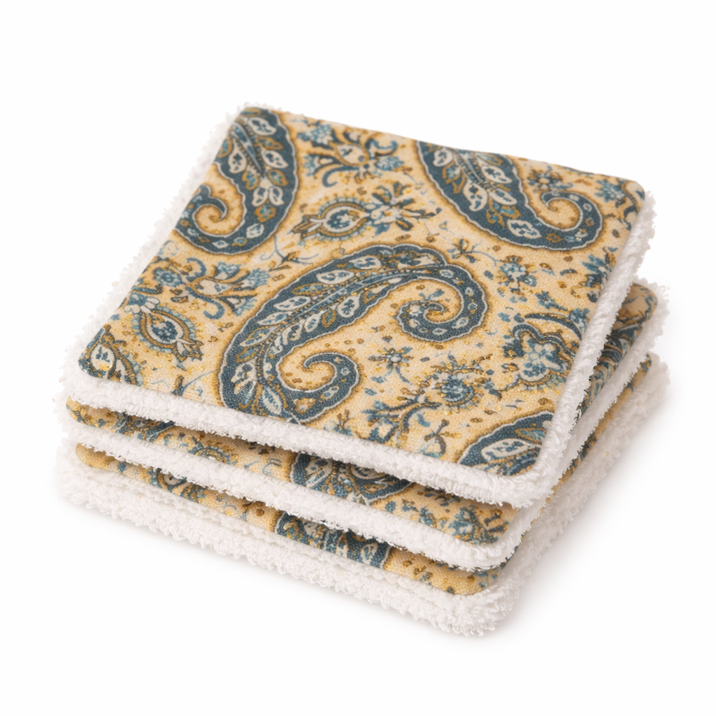 Trio de Lingettes Démaquillantes Upcyclées – Handmade & Écoresponsables Mundo