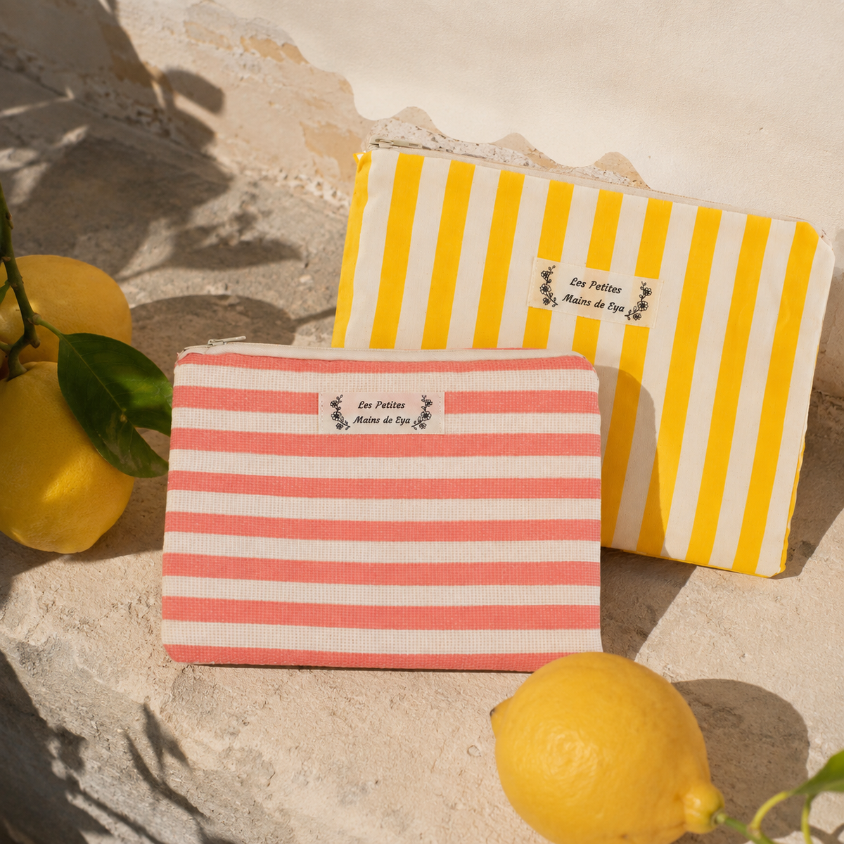 Trousse d'été rayée fait main en Provence – 2 coloris Mundo