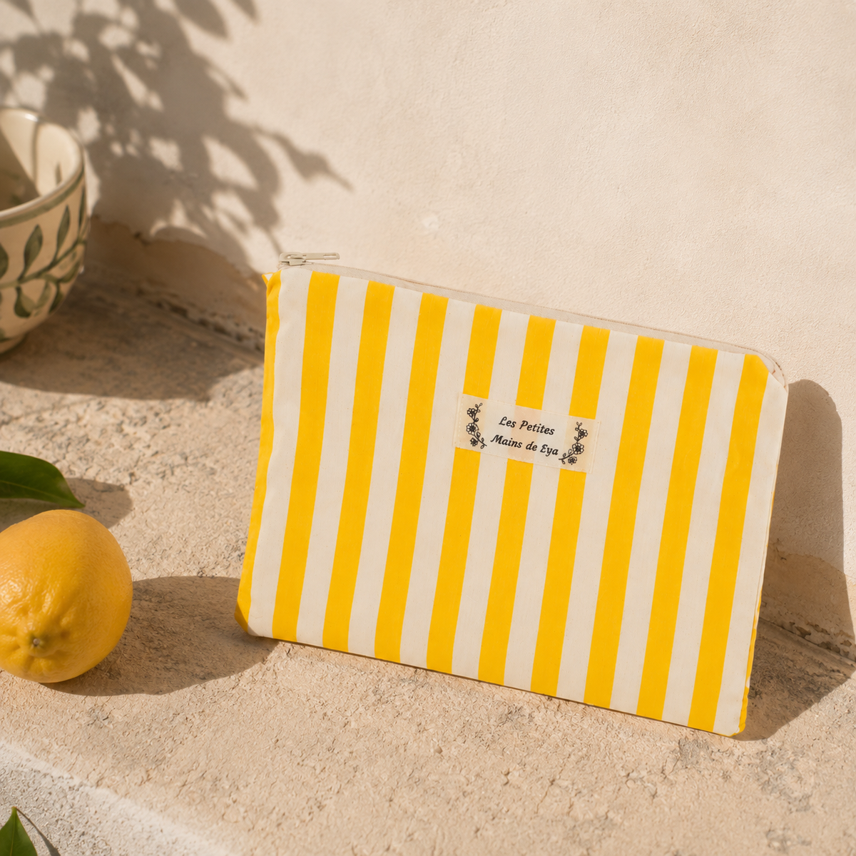 Trousse d'été rayée fait main en Provence – 2 coloris Mundo