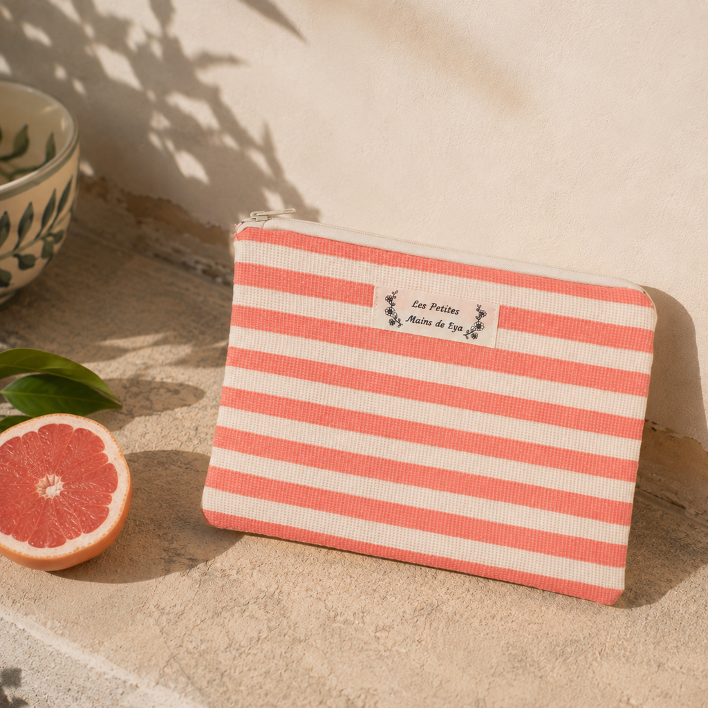 Trousse d'été rayée fait main en Provence – 2 coloris Mundo