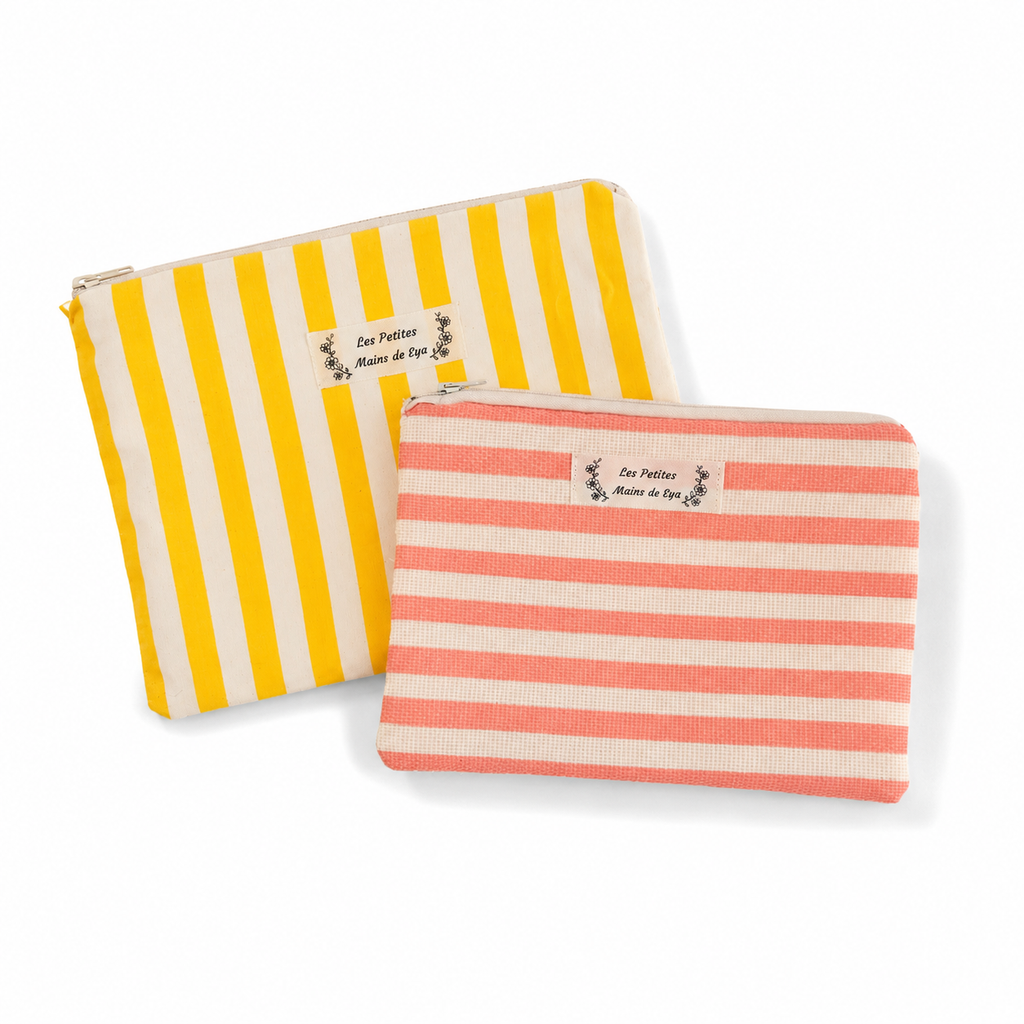 Trousse d'été rayée fait main en Provence – 2 coloris Mundo